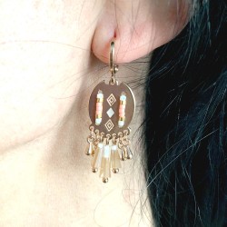 Boucles d'oreilles éthiques rosées