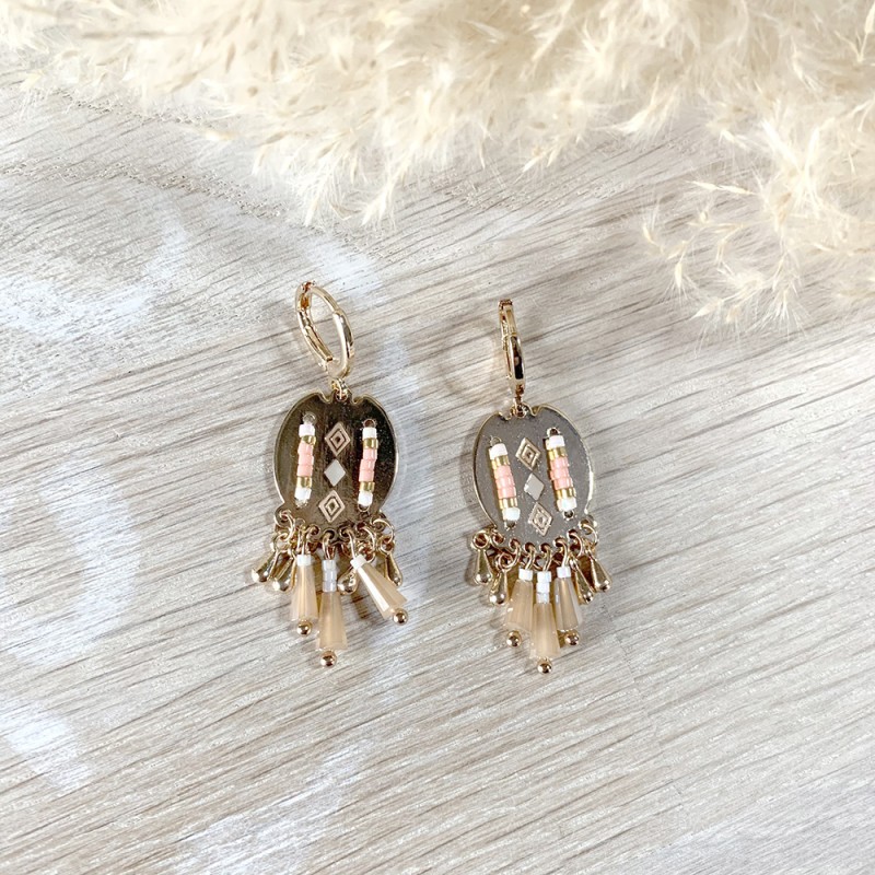 Boucles d'oreilles éthiques rosées