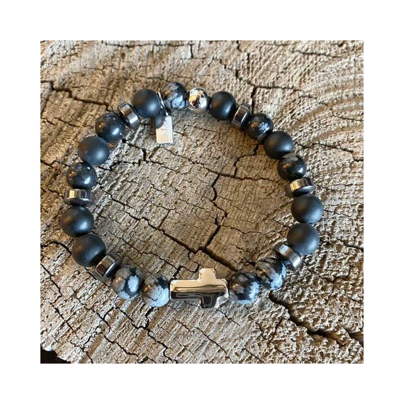 Bracelet avec perle croix