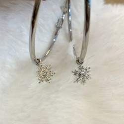 Grandes Créoles Flocons de neige