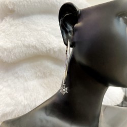 Grandes Créoles Flocons de neige