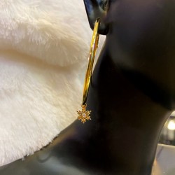 Grandes Créoles Flocons de neige