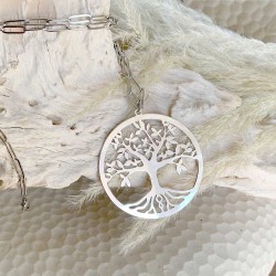 Chaîne argentée martelée à personnaliser