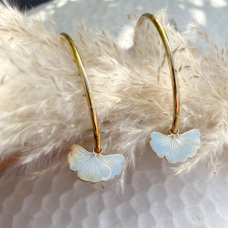 Boucles d'oreilles Ginkgo Biloba
