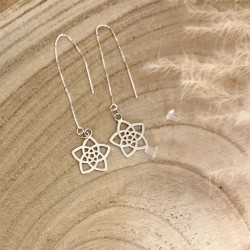 Boucles d'oreilles pendantes Fleur de Vénus