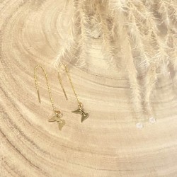 Boucles d'oreilles pendantes ailes d'ange