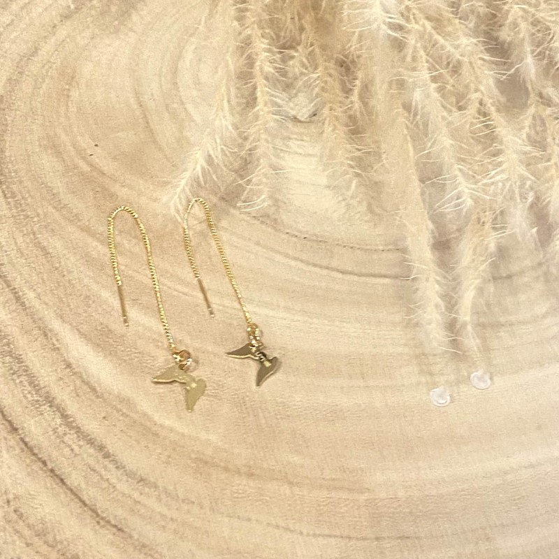 Boucles d'oreilles pendantes ailes d'ange