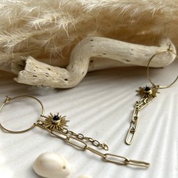 Boucles d'oreilles longues soleil