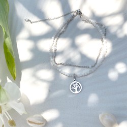 Bracelet pierre de lune arbre de vie