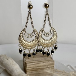 Boucles d'oreilles Lunes dorées