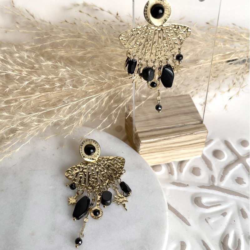 Boucles d'oreilles éventail