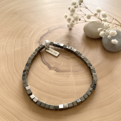 Bracelet femme fin hématite