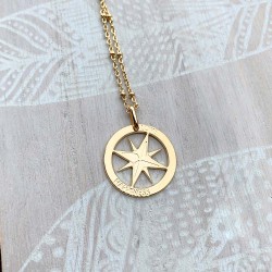 Rose des vents dorée