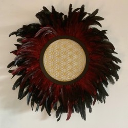 Juju Hat Fleur de Vie Noir et rouge