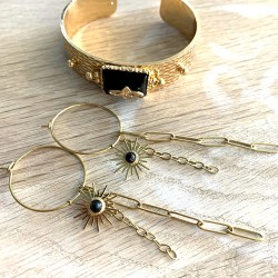 boucles d'oreilles pendantes soleil
